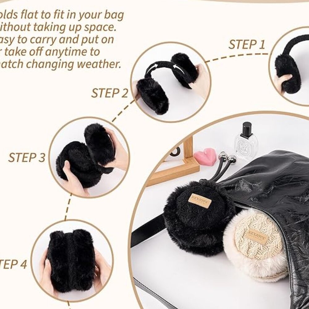 Adjustable Fluffy Folding Earmuffs - image 6